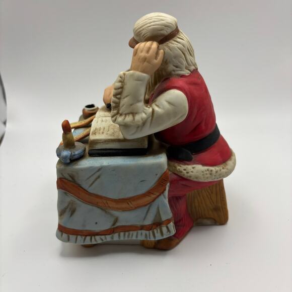 Vintage Flambro Musical St Nick At Table The Christmas Collection 1984 - Picture 3 of 6